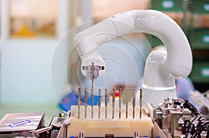 COBOT (Collaborative Robot) with electrical gripper in production line