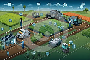 Automation on optimizing crop management and resource utilization. AI Generated