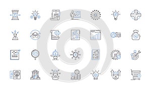 Automation Process line icons collection. Efficiency, Productivity, Workflow, Streamlining, Optimization, Consistency