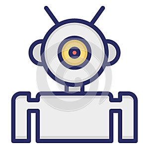 Automation, robot isolated Vector Icon which can easily modify or edit
