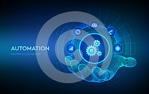 Automation Software. IOT and Automation concept as an innovation, improving productivity in technology and business processes.