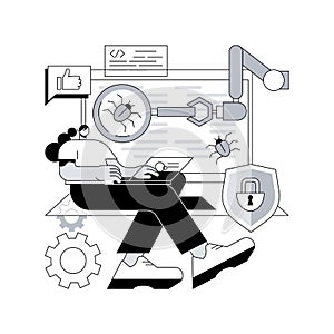Automation testing abstract concept vector illustration.