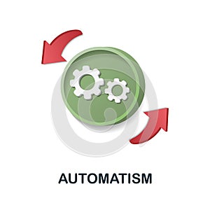 Automatism icon. 3d illustration from human productivity collection. Creative Automatism 3d icon for web design