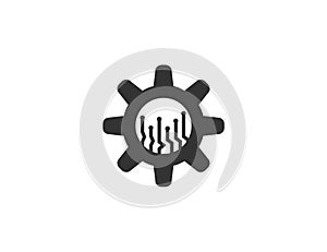 Automatism, process, gear icon. Vector illustration.