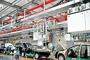 Automobile assembly shop panorama