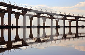 Automobile bridge in St. Petersburg