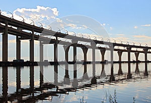 Automobile bridge in St. Petersburg