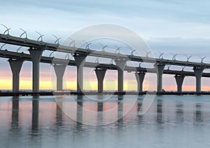 Automobile bridge in St. Petersburg