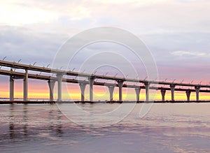 Automobile bridge in St. Petersburg