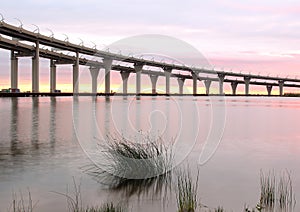 Automobile bridge in St. Petersburg