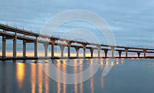 Automobile bridge in St. Petersburg