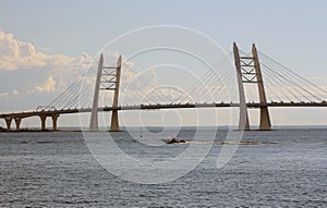 Automobile bridge in St. Petersburg
