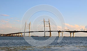 Automobile bridge in St. Petersburg