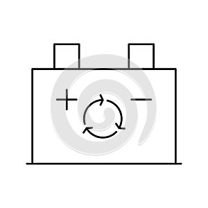 Automobile car battery power icon