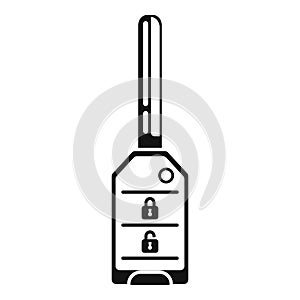 Automobile car key icon simple vector. Smart remote button