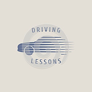 Automobile driving school vector logo, sign, emblem