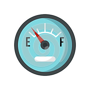 Automobile fuel sensor icon, flat style
