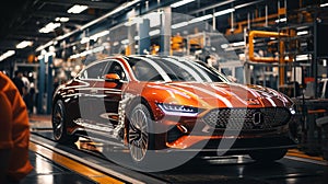 Automobile production line modern car plant