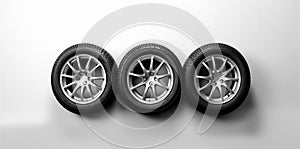 automobile rubber tyre road object wheel car isolated tire auto background. Generative AI.