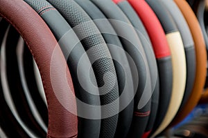 Automobile steering wheel cover