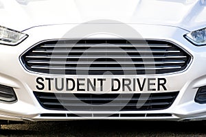 Automobile with Student Driver Lettering