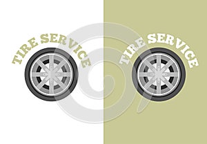 Automobile tire service logo.