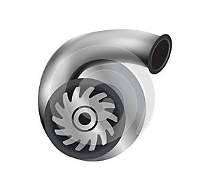Automobile turbo charger vector
