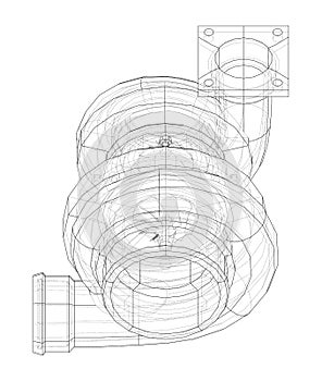 Automobile turbocharger concept outline