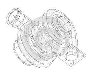 Automobile turbocharger concept outline