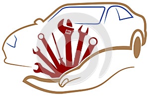 Automobile workshop logo