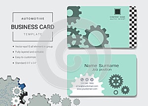Automotive business card or name card template.