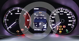 Automotive car engine speed, display