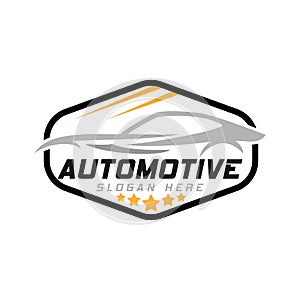 Automotive car logo design template modern vector