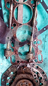 Automotive engine close shot