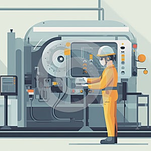 automotive engineer testing a new engine on a dynamometer, measuring performance and efficiency under different conditions, Flat