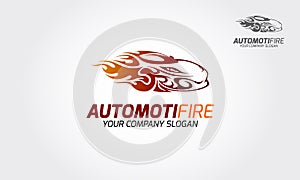 Automotive Fire Vector Logo.