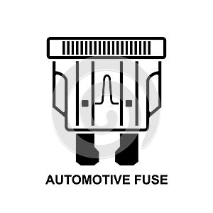 Automotive fuse icon. Car plug fuse isolated on background