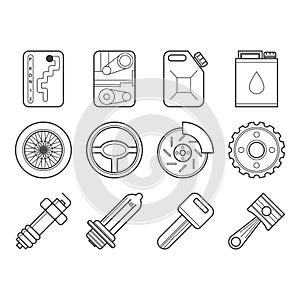 automotive icon set