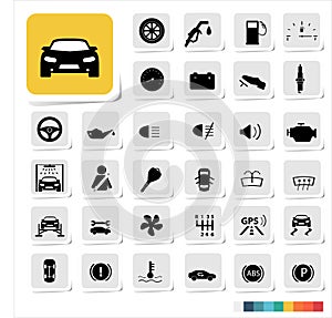 Automotive icon set