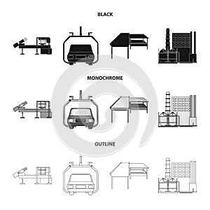 Automotive industry and other web icon in black,monochrome,outline style.New technologies icons in set collection.