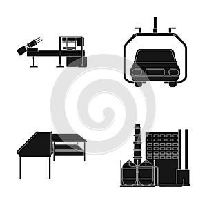 Automotive industry and other web icon in black style.New technologies icons in set collection.