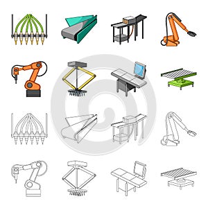 Automotive industry and other web icon in cartoon,outline style.New technologies icons in set collection.