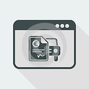 Automotive online quote - Euro - Vector flat icon