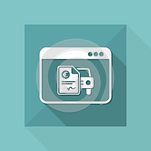 Automotive online quote - Euro - Vector flat icon