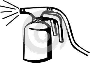 automotive paint sprayer gun vector illustration