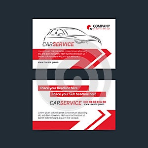 Automotive Service business cards layout templates. Create your own business cards.