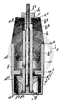 Automotive Sparkplug, vintage illustration