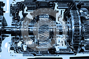 Automotive transmission cut section