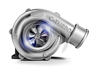 Automotive turbo charger in 3D