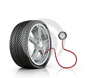 Automotive wheel with lowered pressure sensor